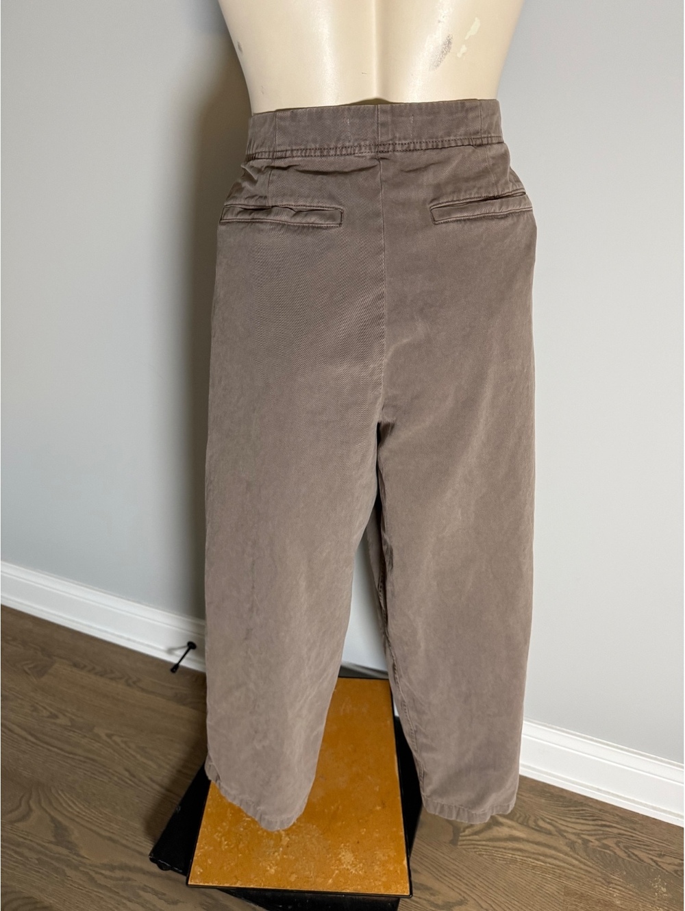Per Una Women's Brown Cotton Cropped Pants Size US 14 / UK 18 - Picture 10 of 10